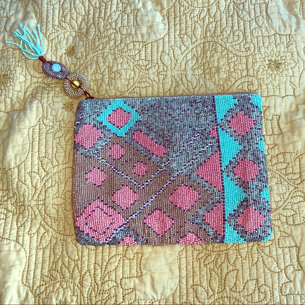 Anthropologie beaded clutch